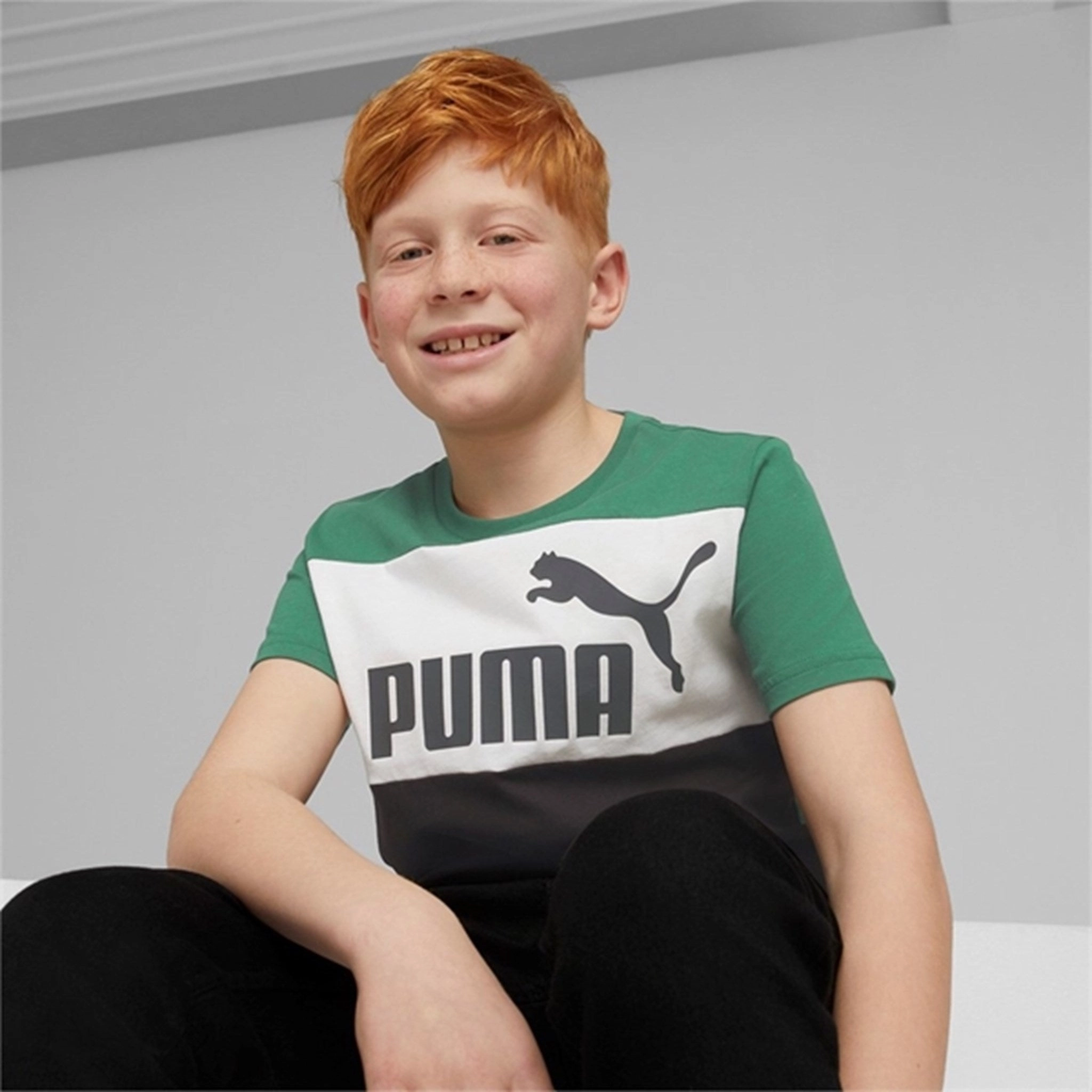 Puma ESS Block T-shirt Vine Recycled Polyester Blend baby shower