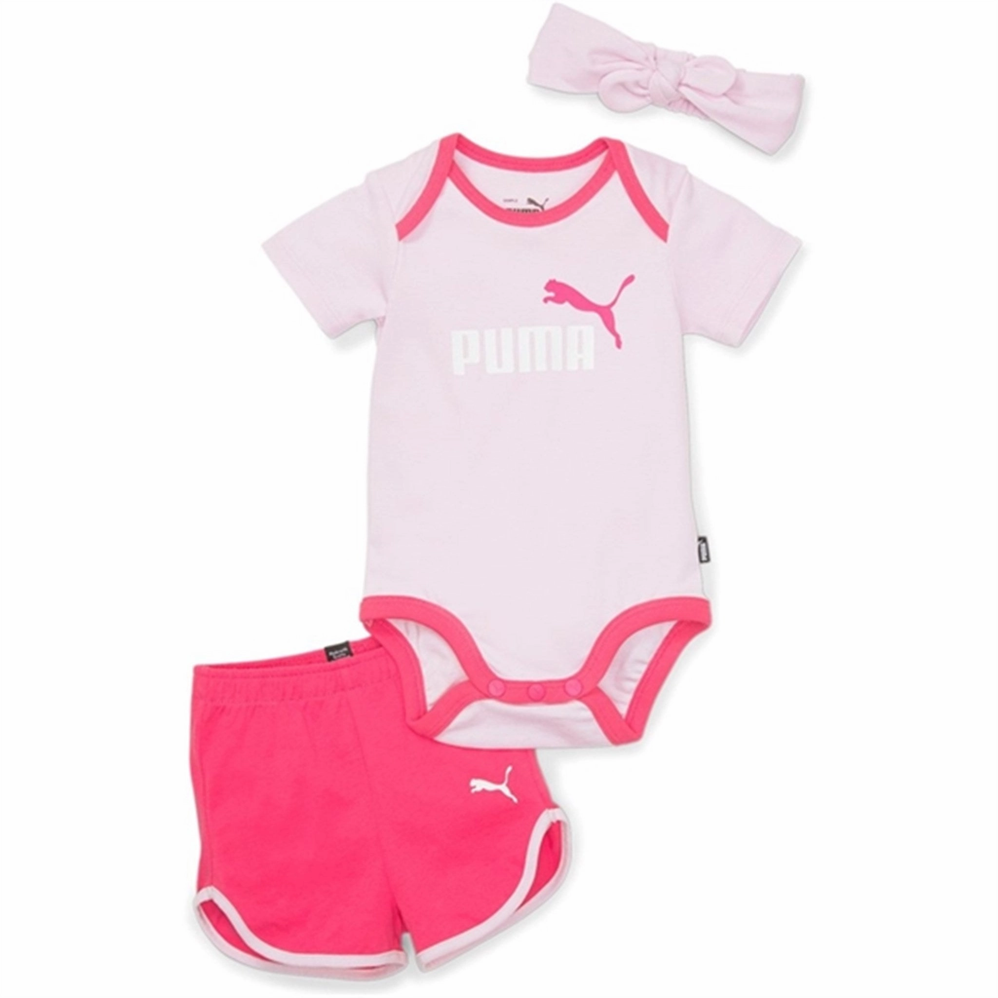 Puma Minicats Bow Newborn Set Pearl Pink art industry Low Profile Zipper