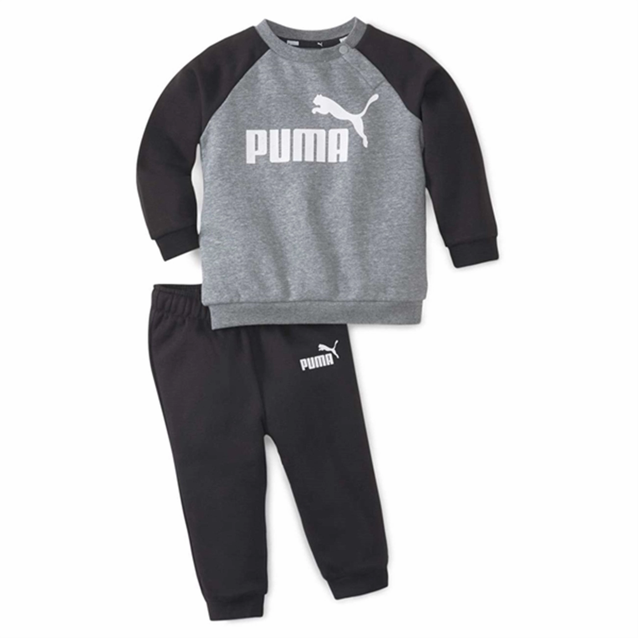 Puma Minicats Ess Raglan Jogger Set Black Collared neckline