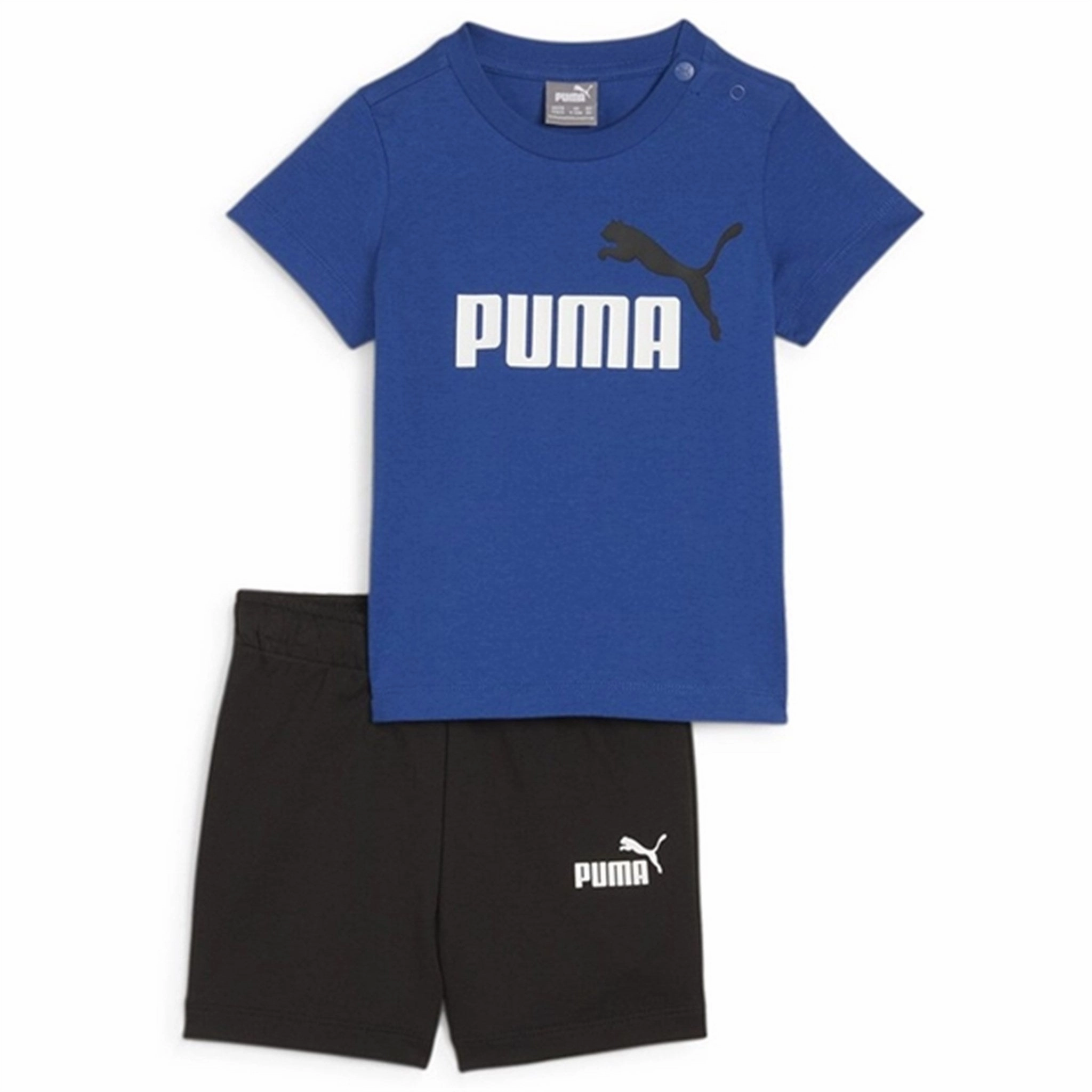 Puma Minicats T-Shirt And Shorts Set Blue Fit For Comfort Relaxed Style