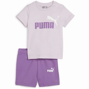 Stylish and Fun Summer Comfort Puma Minicats T-Shirt And Shorts Set Purple