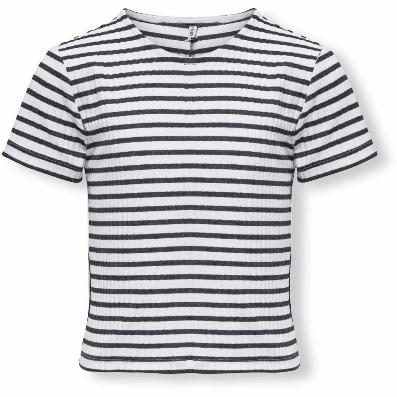 Glossy Look Casual Layers kids ONLY Night Sky Horizontal Cloud Dancer Nella Striped O-Neck T-Shirt Noos