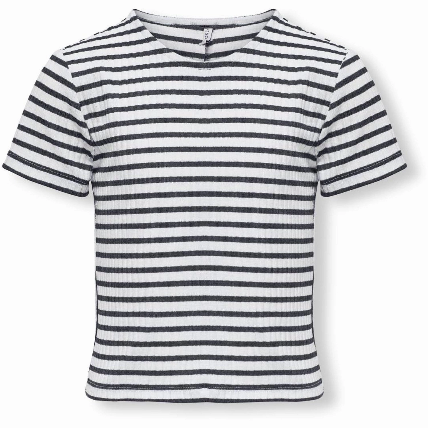 kids ONLY Night Sky Horizontal Cloud Dancer Nella Striped O-Neck T-Shirt Noos Tear Resistant Knit Soft and Lightweight