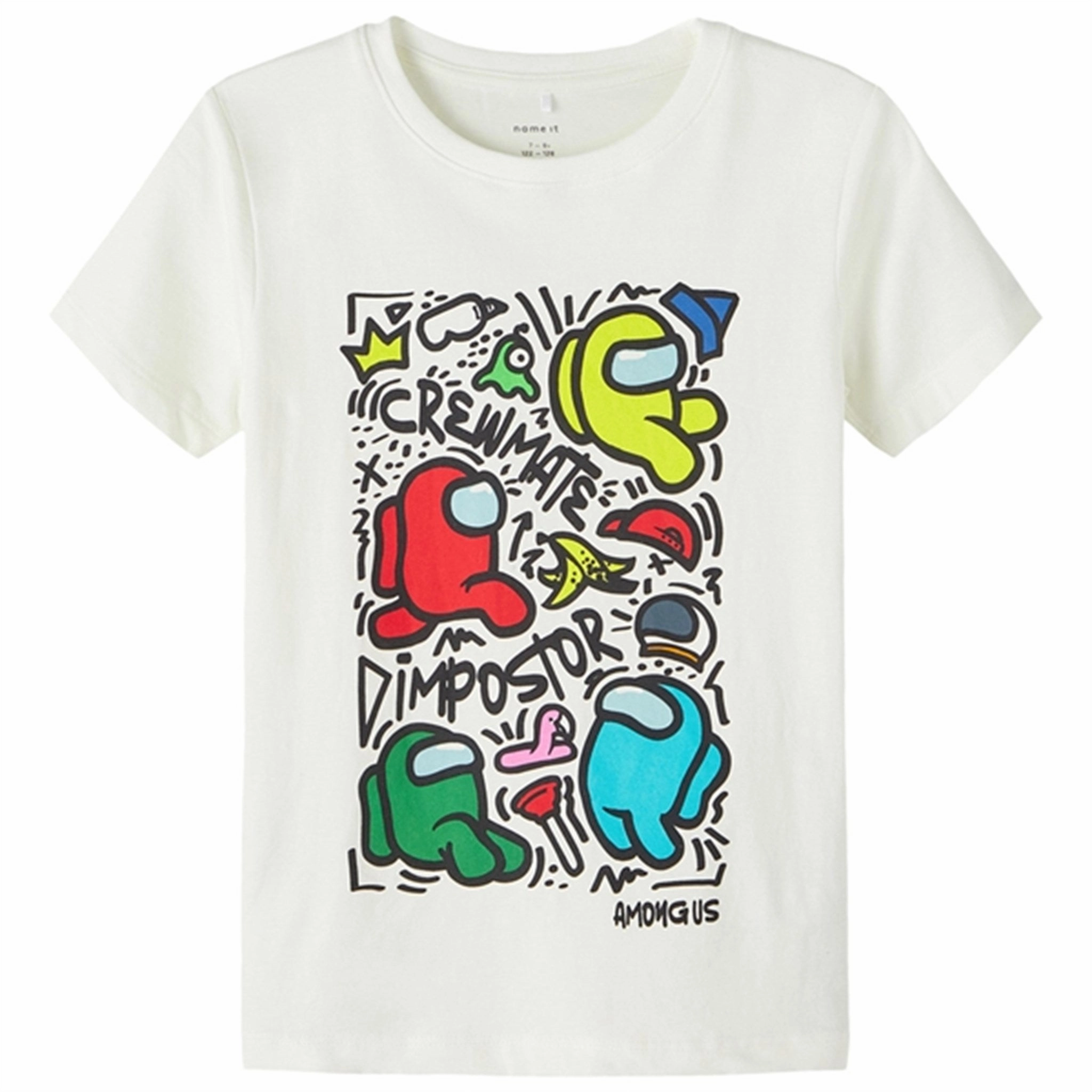 Name it White Alyssum Jakpot Amung Us T-Shirt Non Restrictive Silhouette Classic Wear