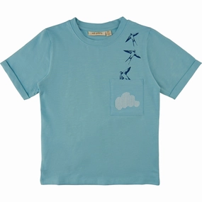 Soft Gallery Sky Blue Cloud Jaden T-shirt Casual Fashion Fashion and Comfort