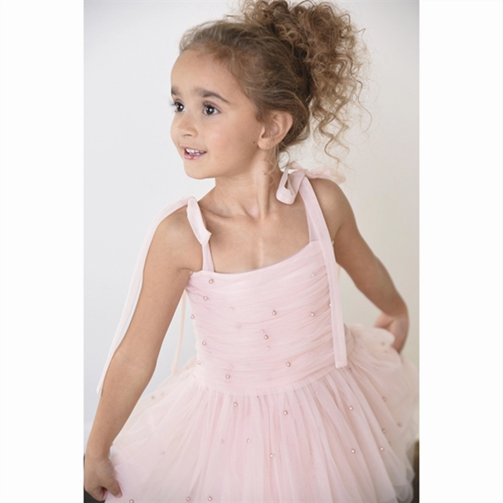 Dolly by Le Petit Tom Pearl Tulle Ballerina Dress Pink Refined Stitch relaxed elegance