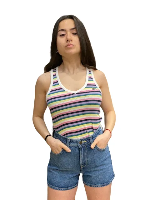 Low Profile Closure System Lee pantaloncino da donna in denim Carol Short L37CHGB32 blue speed