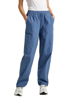 Pepe Jeans Pantaloni da donna Jogger in Popeline PL211732 553 blu mare Chic Comfort WrinkleFreeFabric
