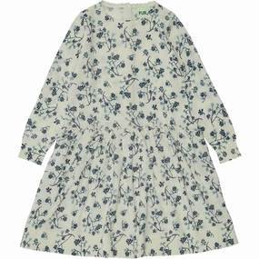Layered-Look NonSlipClosure FUB Printed Dress Ecru/Pistachio