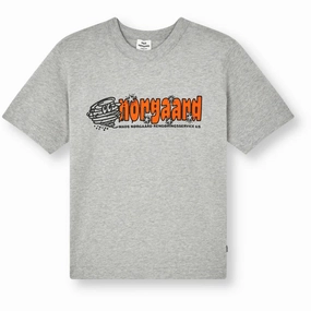 Durable Colorfast Finish Holiday Outfit Style Mads N?rgaard Light Grey Melange Dry Single Theo Tee