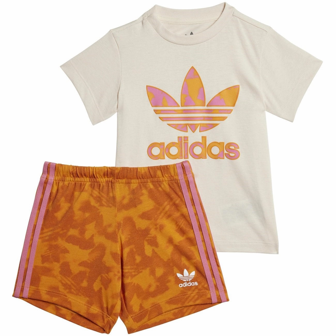 adidas Originals Wonder White Shorts Tee Set Elegant and Relaxed