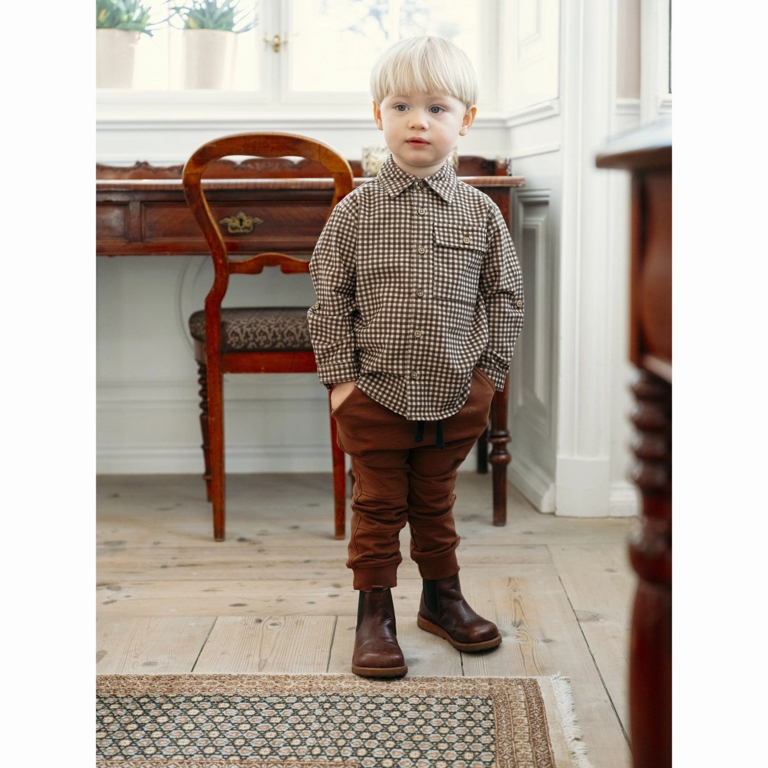 Pocket Detail Hust & Claire Deep Ivy Rasser Shirt