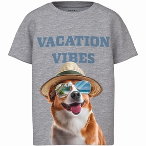 Name It Grey Melange Holger T-Shirt Chic Vibes