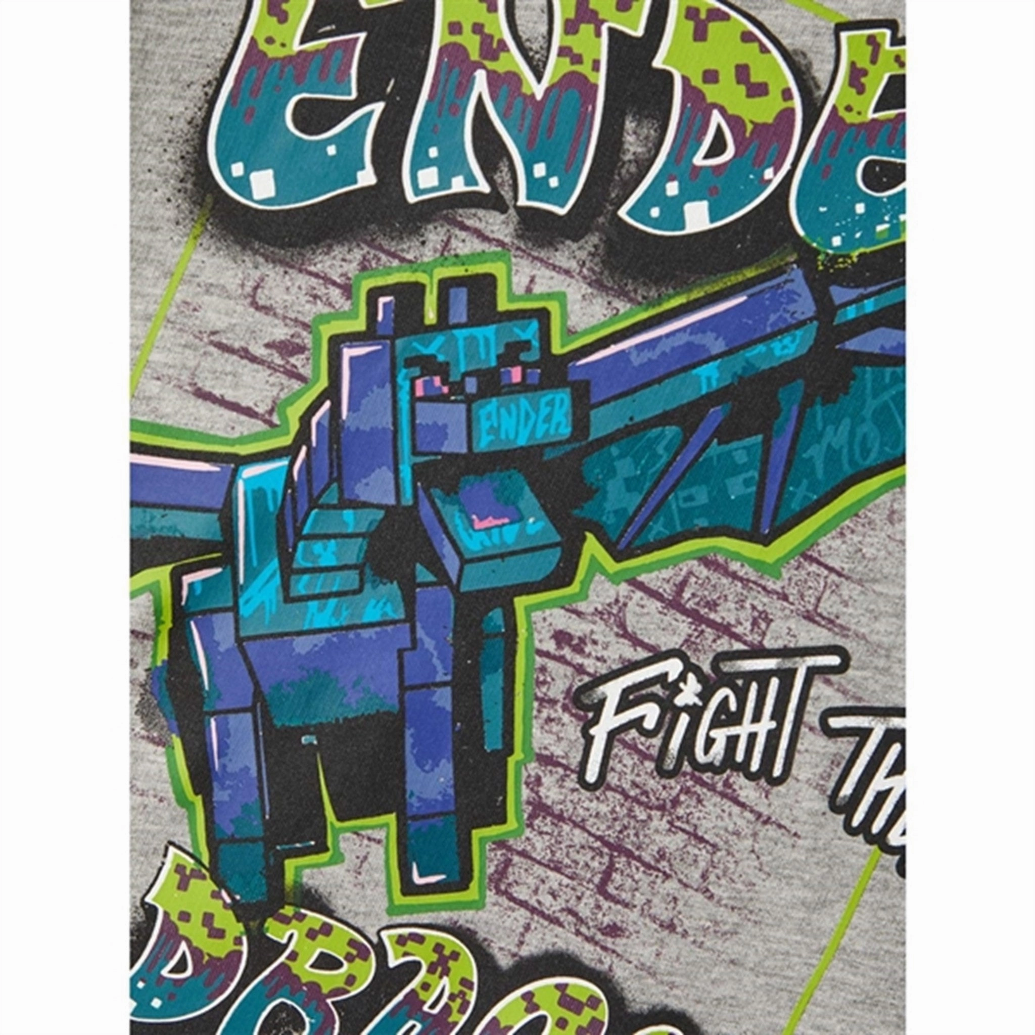 Fluffy look Name it Grey Melange Jengo Minecraft Sweat Hoodie