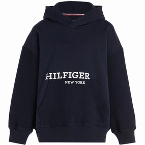 Tommy Hilfiger Hilfiger Logo Hoodie Desert Sky Punk style
