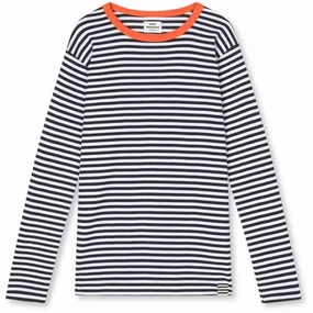 Non Chafe Seams Mads N?rgaard White/Black Duo Rib Tobino Blouse