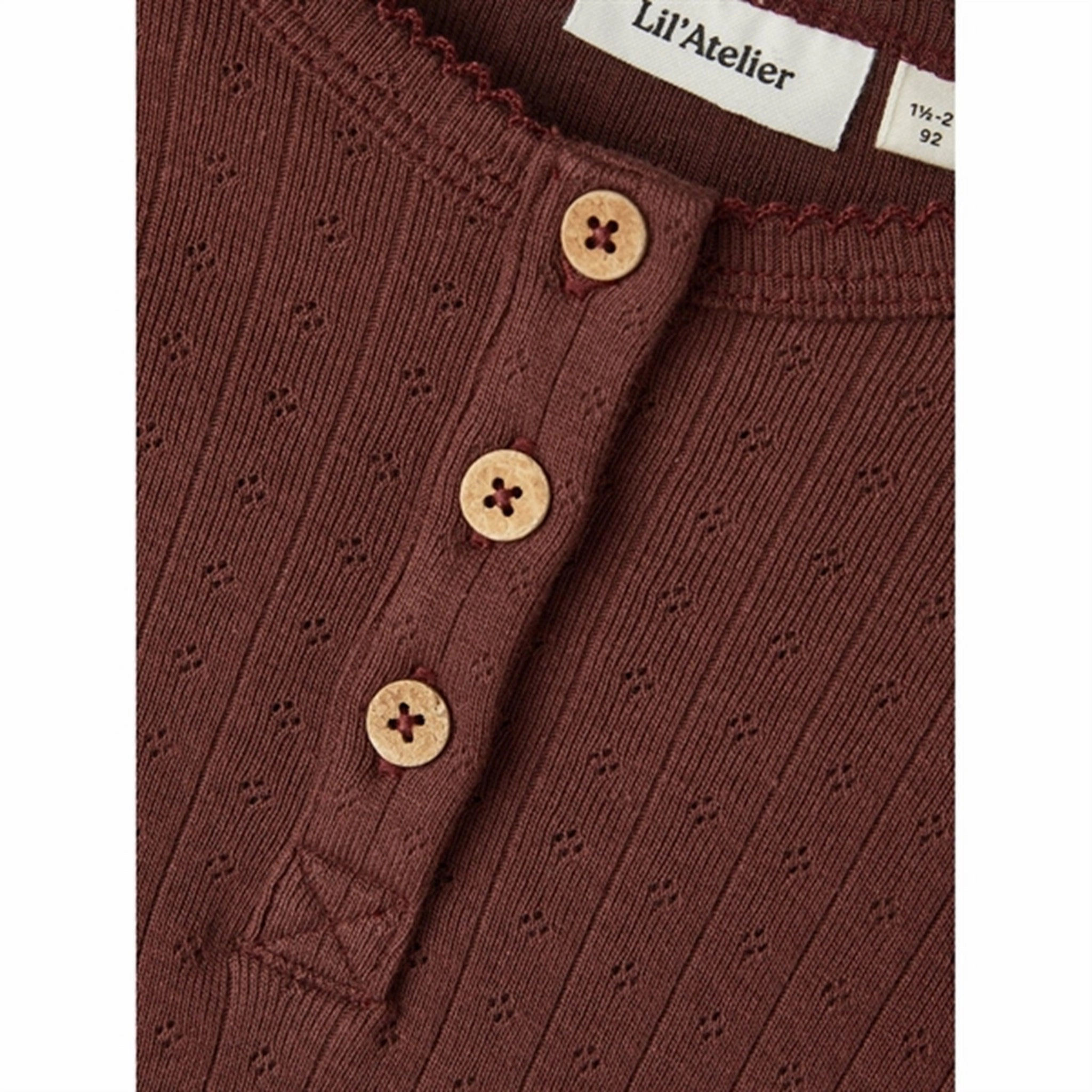 Lil'Atelier Rum Raisin Rachel Slim Blouse Soft Stretch Collar