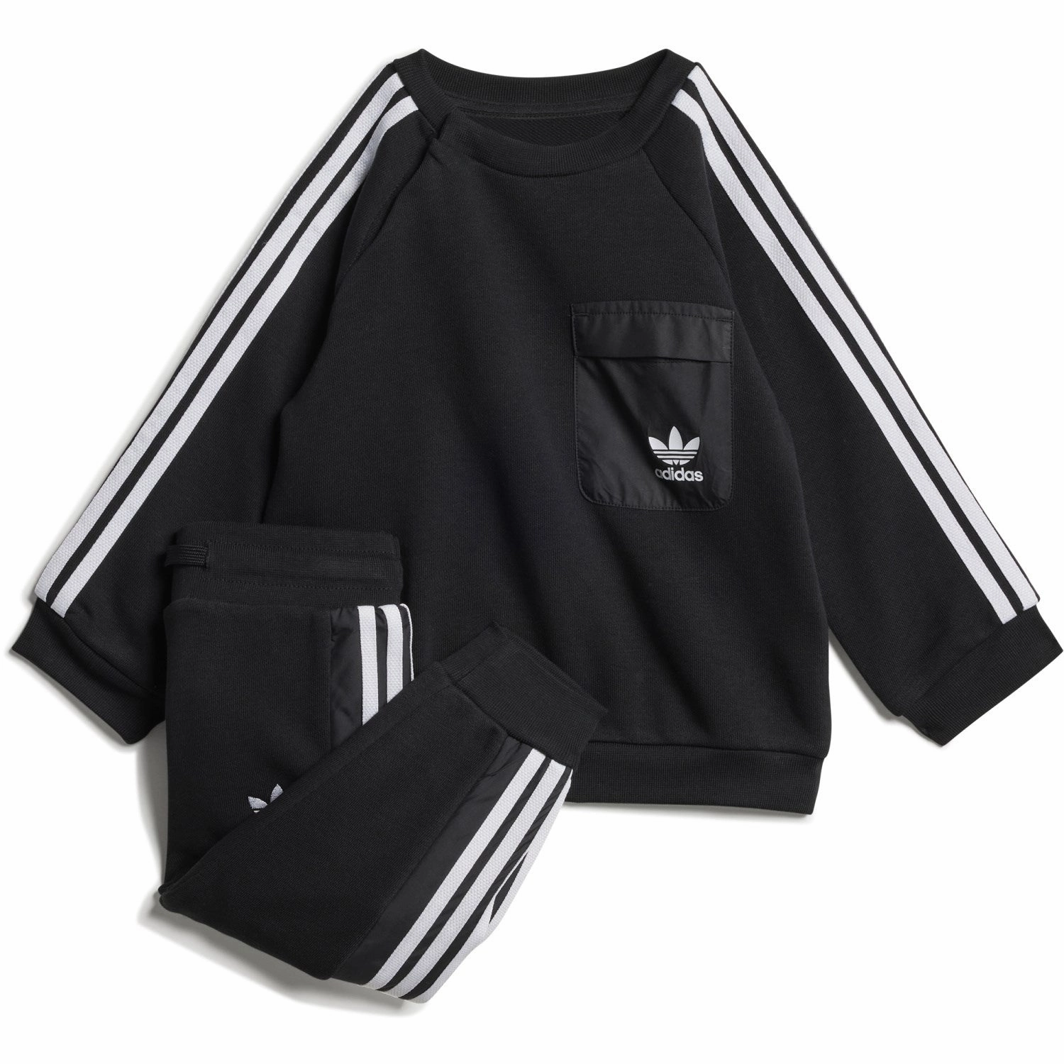 adidas Originals Black Crew Sweat Set SheerLayer Ventilation Systems Safari wear