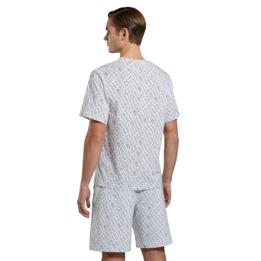 Versatile Outfit Trendy popularity Bikkembergs | T-Shirt BMT0912 Bianca con Stampa All-Over Camouflage