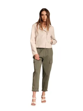 Griffai pantalone da donna con elastico in vita e tasconi DGP5065 militare MultiPocketSystem Street Inspired