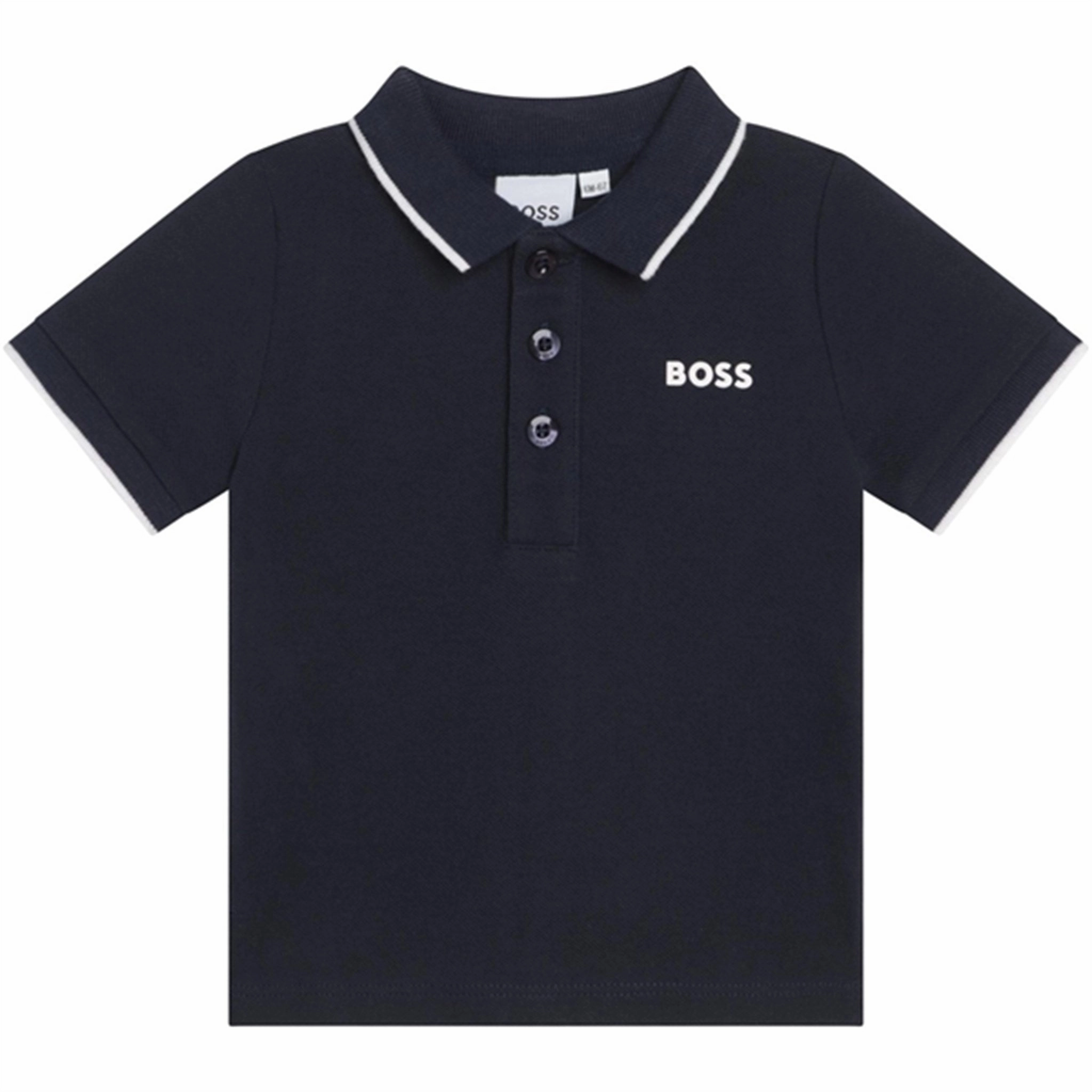Hugo Boss Baby Short Sleeve Polo Navy Logo Detail