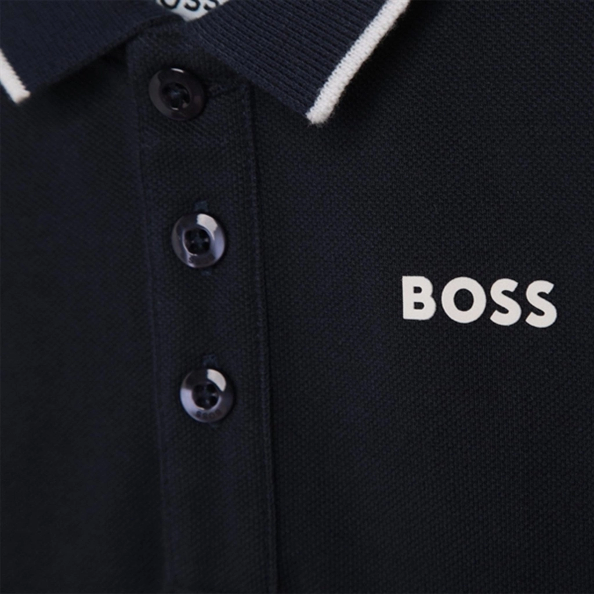 Hugo Boss Baby Short Sleeve Polo Navy Polo Player Comfortable Collar