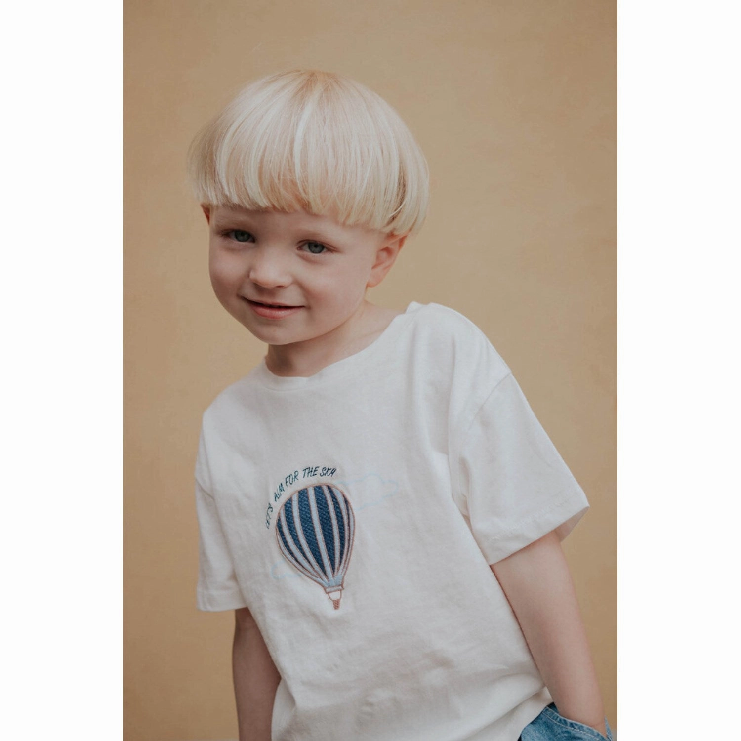 Fliink Cloud Dancer Sommer Balloon T-Shirt Heather Texture Finish