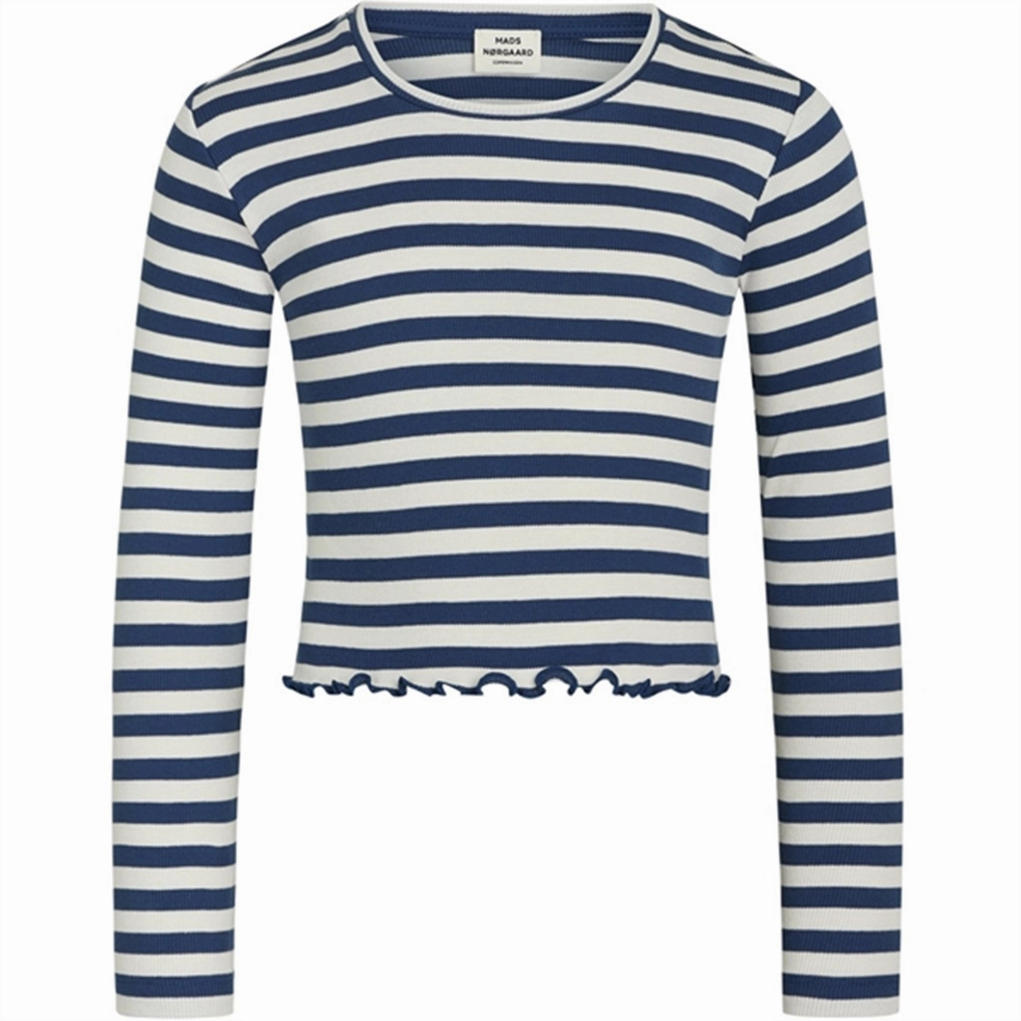 Durable Stitching Weekend Adventure Mads N?rgaard 2x2 Cotton Stripe Tirina Blouse Estate Blue/Cloud Dancer