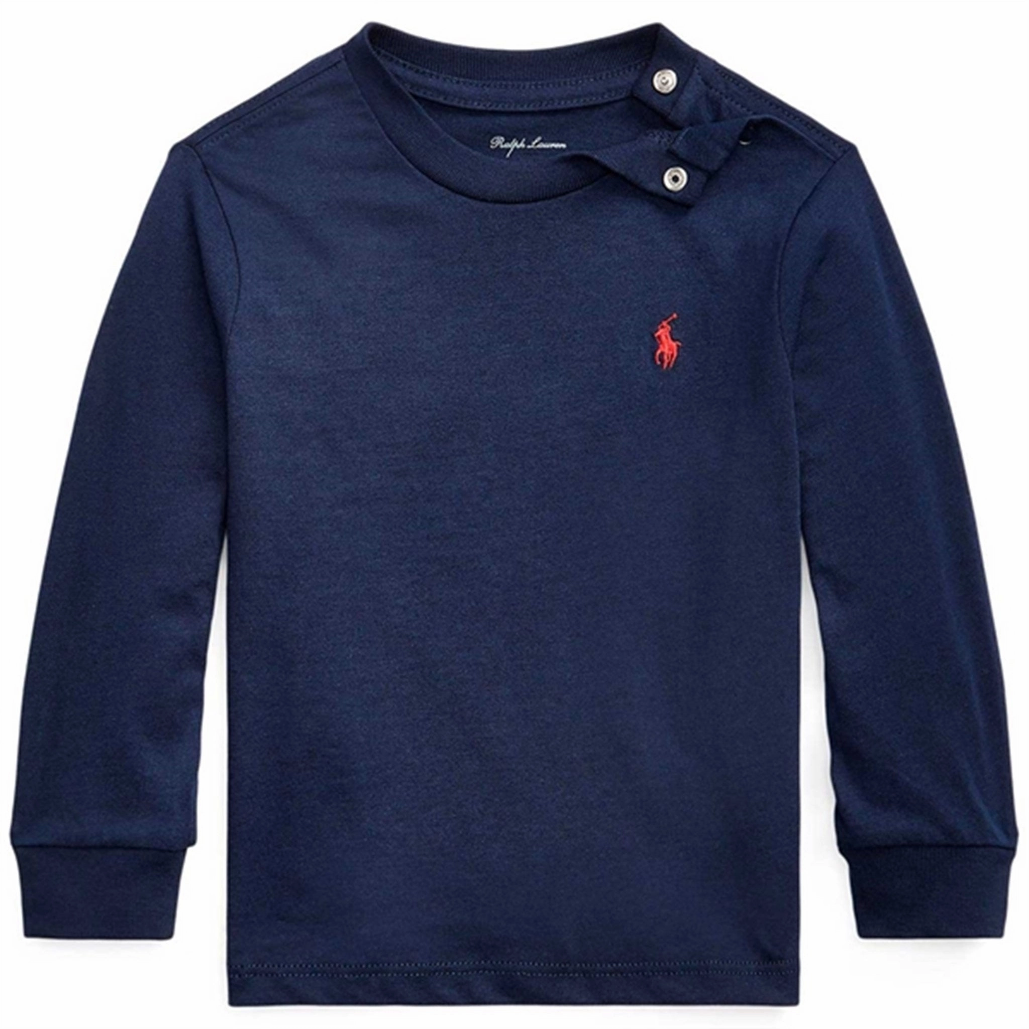 Ralph Lauren Baby Boy Long Sleeved Tee Cruise Navy Tailored Fit
