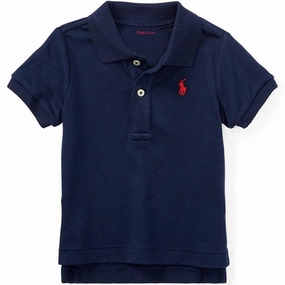 Ralph Lauren Baby Boy Polo T-Shirt French Navy MoistureManagement System