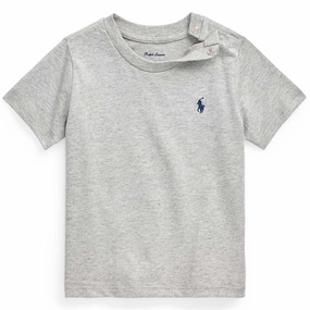 Ralph Lauren Baby Boy Short Sleeved Tee Grey SustainableManufacturing