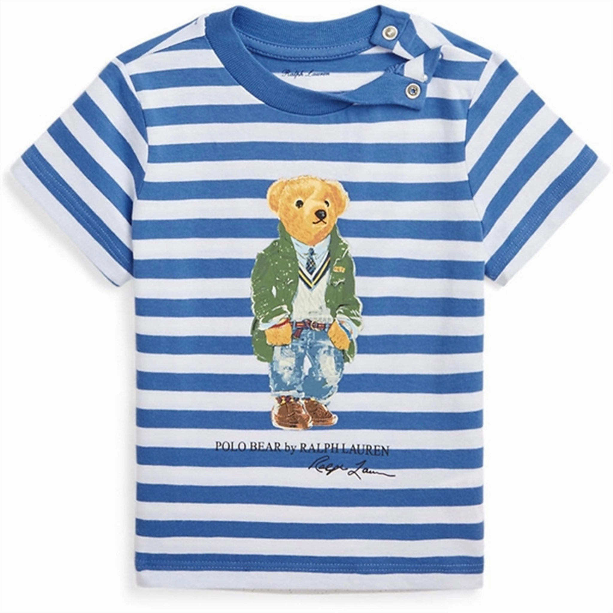 OversizedSilhouette Ralph Lauren Baby Boy T-Shirt Paris Bear New Englnd Blu