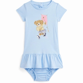 Light Base Ralph Lauren Baby Office Blue Day Dress