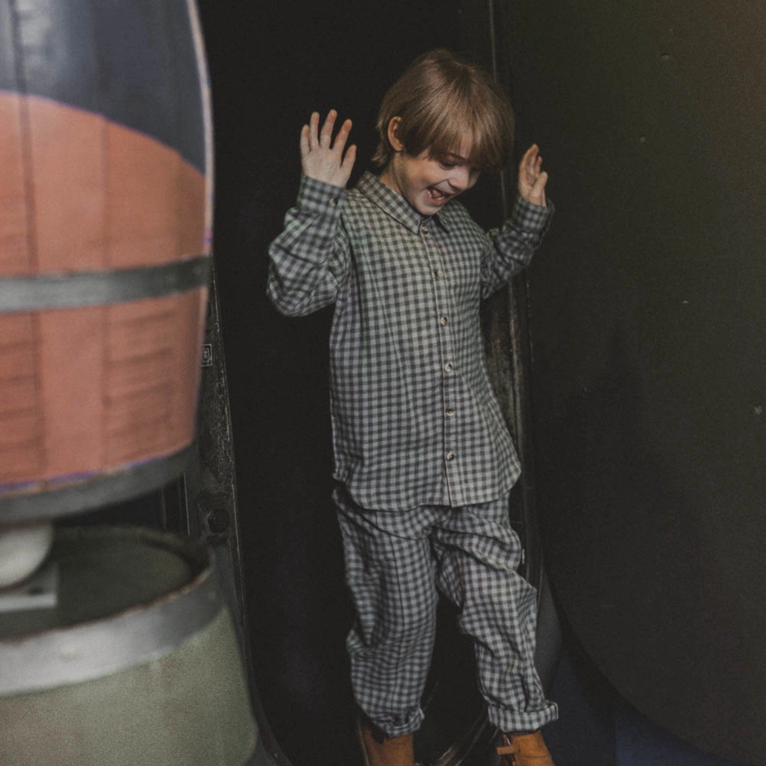 Checkered Look That's Mine Blue Check Helge Shirt