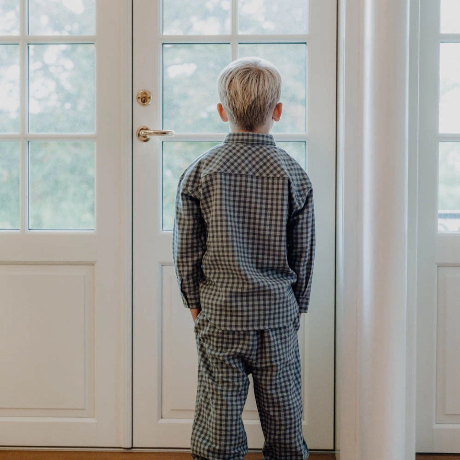 That's Mine Blue Check Helge Shirt Youthful Style