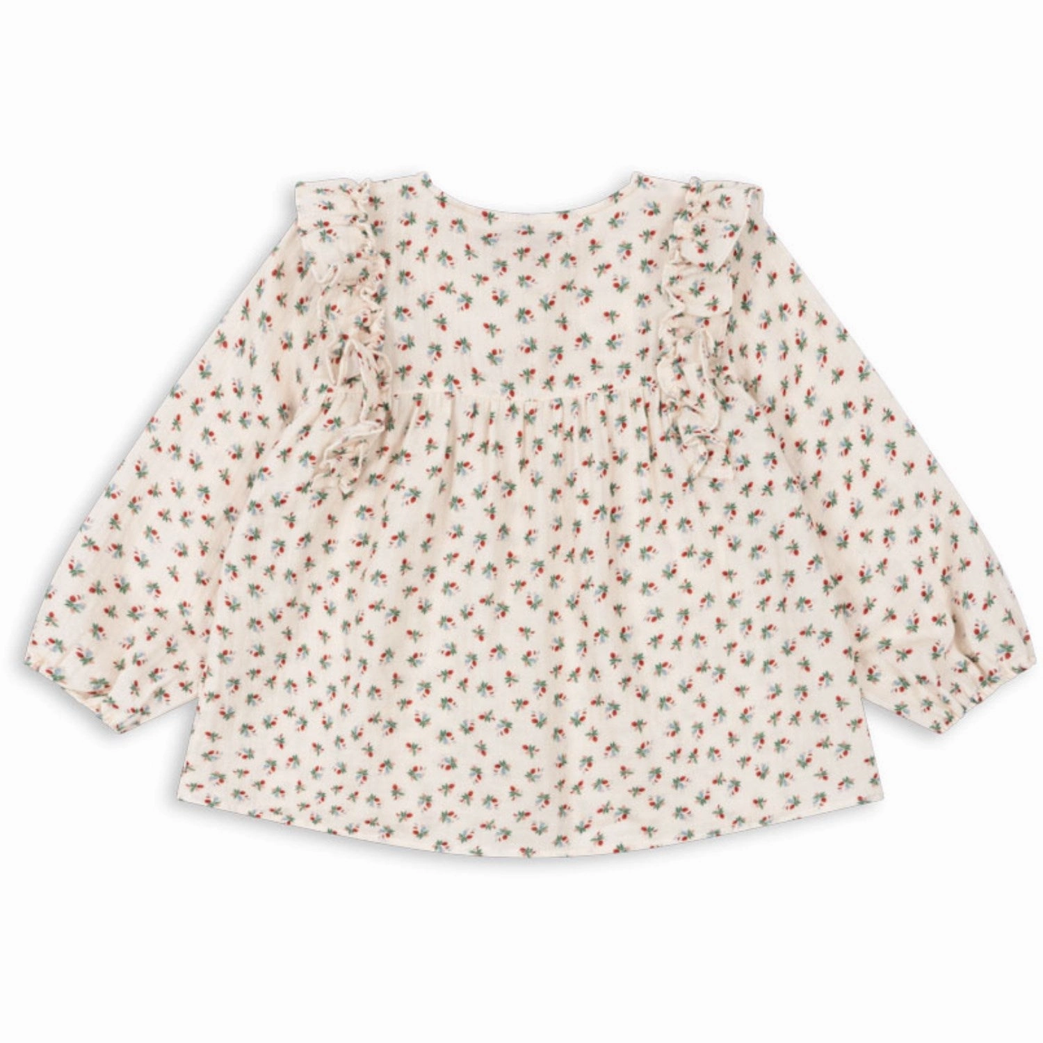 Vintage Wash Ultra Soft Interior Konges Sl?jd Fleur Tricolore Coco Frill Shirt Gots