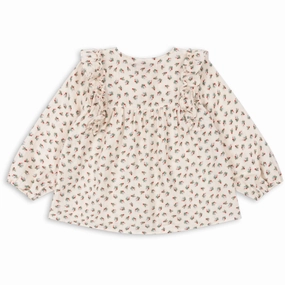 Vintage Wash Ultra Soft Interior Konges Sl?jd Fleur Tricolore Coco Frill Shirt Gots