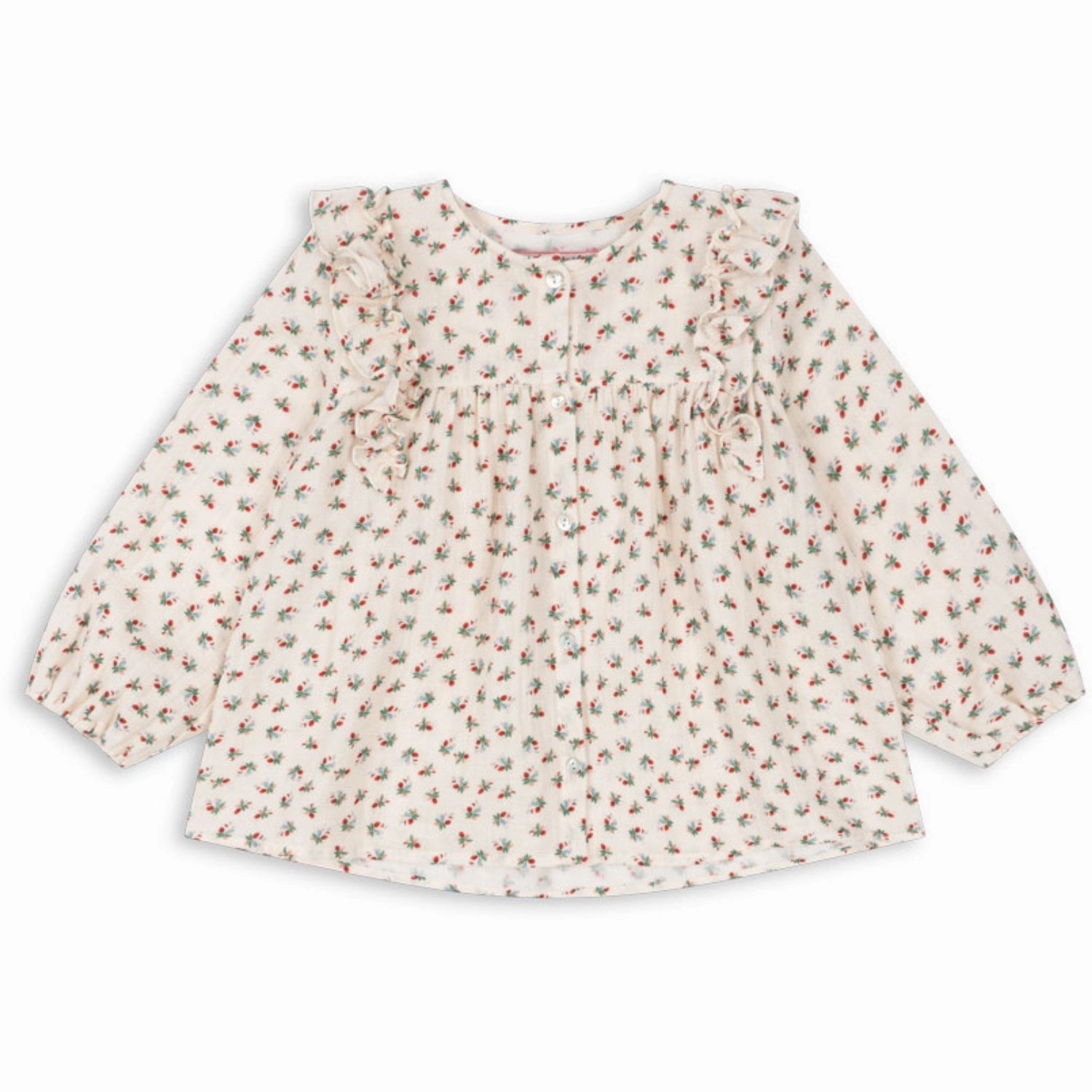 Performance Fabric Active Wear Konges Sl?jd Fleur Tricolore Coco Frill Shirt Gots