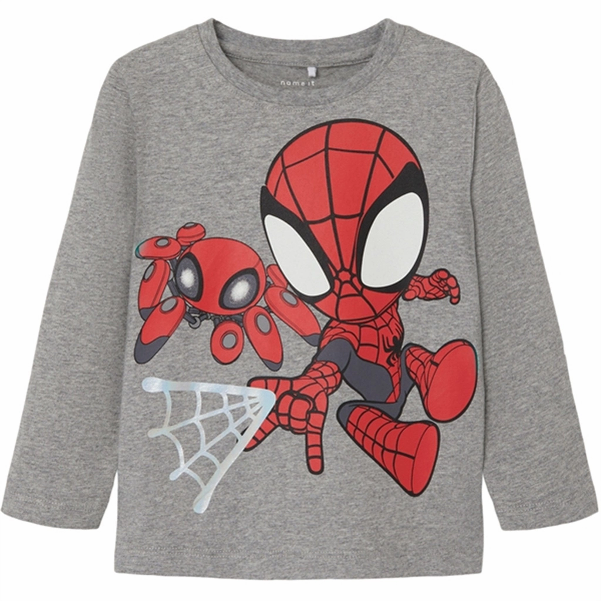 Contemporary Style Name it Grey Melange Domi Spidey Blouse
