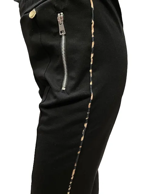Dimensione Danza pantalone donna punto Milano 22IDD71217 3225 nero Casual Vibes High Density Weave