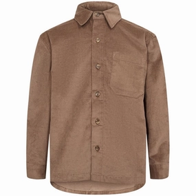 Oversized style Roll-Up Sleeve Sofie Schnoor Medium Brown Shirt
