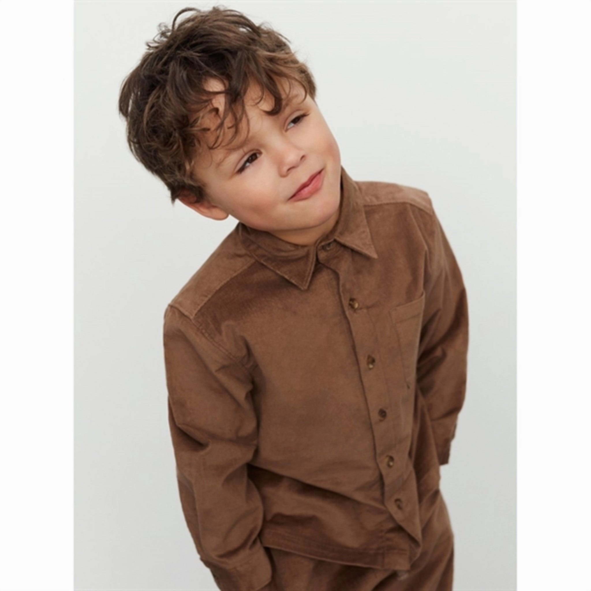 Sofie Schnoor Medium Brown Shirt Tall friendly Organic Cotton