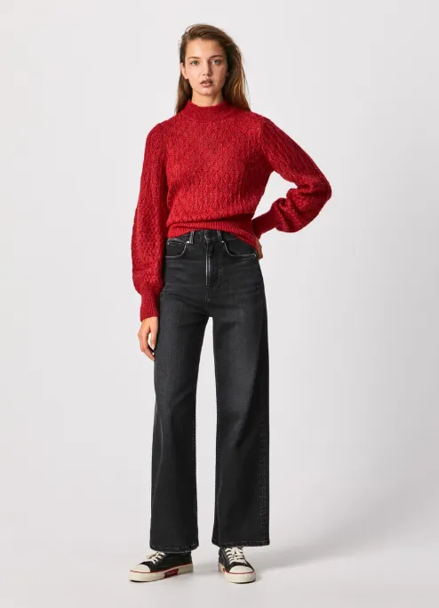 PepeJeans Lexa Sky Wide Fit High Waist Jeans PL203899VW9 denim black Basic Utility Chic Wear