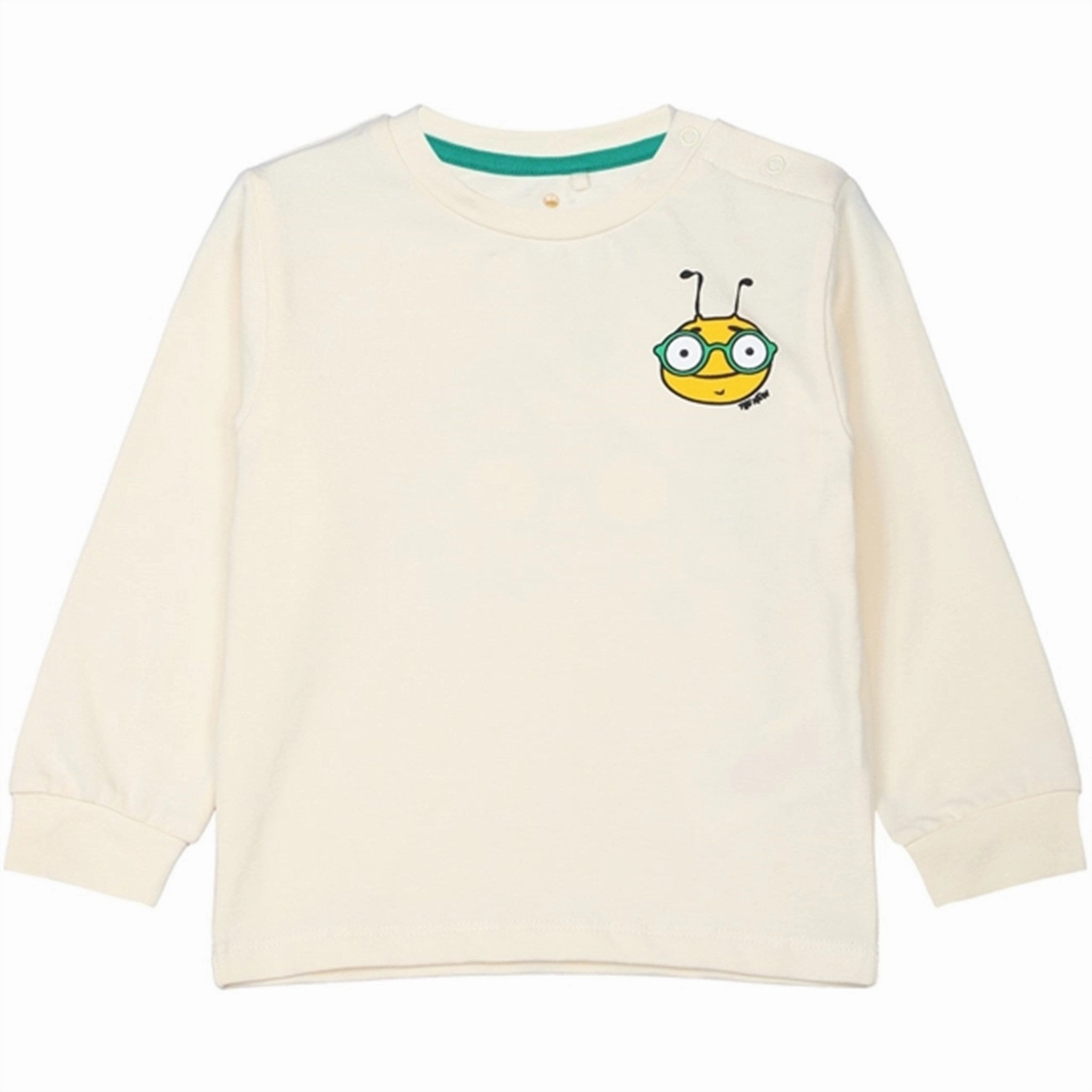 Adjustable Hem Subtle Print THE NEW Siblings White Swan Juzz Blouse