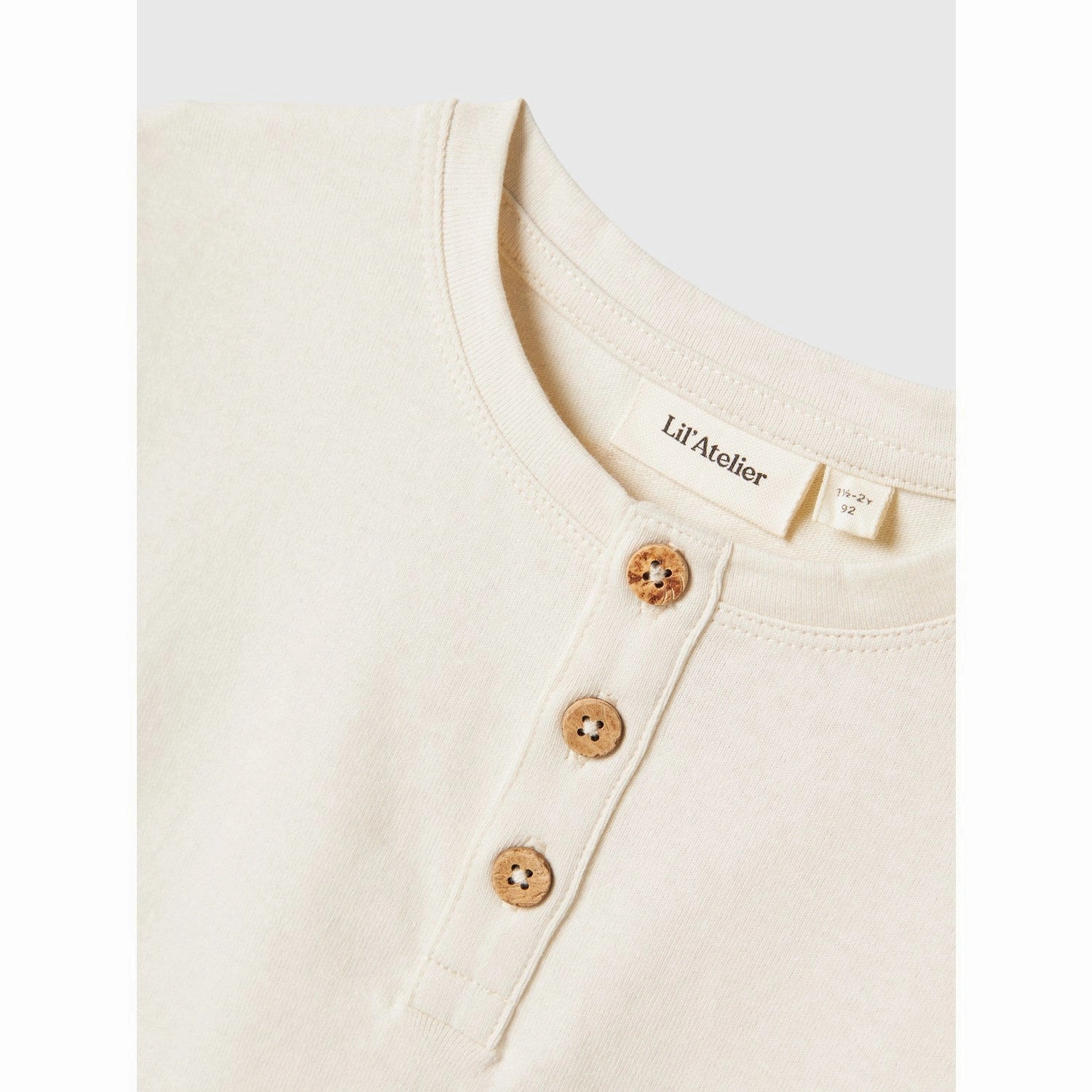 Lil'Atelier Turtledove Dolan T-Shirt DoubleStitchedHem