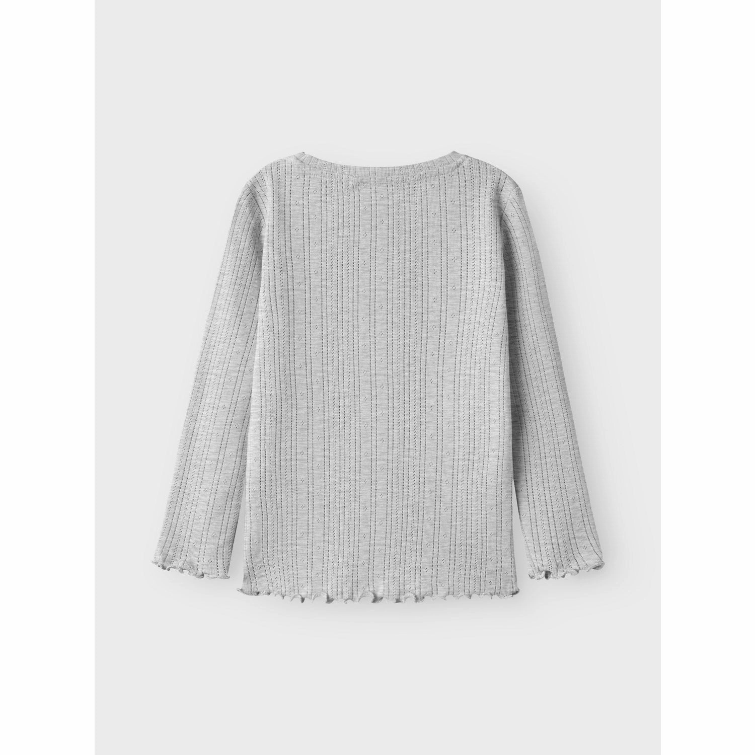 Non-irritating Name It Light Grey Melange Silke Slim Blouse