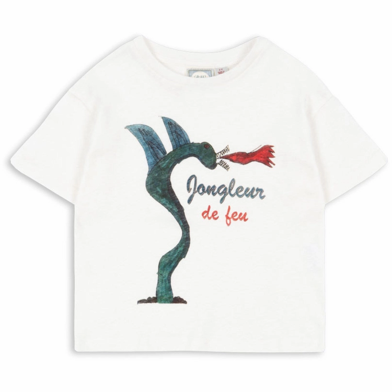 Comfy Essentials Wear Konges Sl?jd Antique White RHW X KS Jongleur Tee Ocs