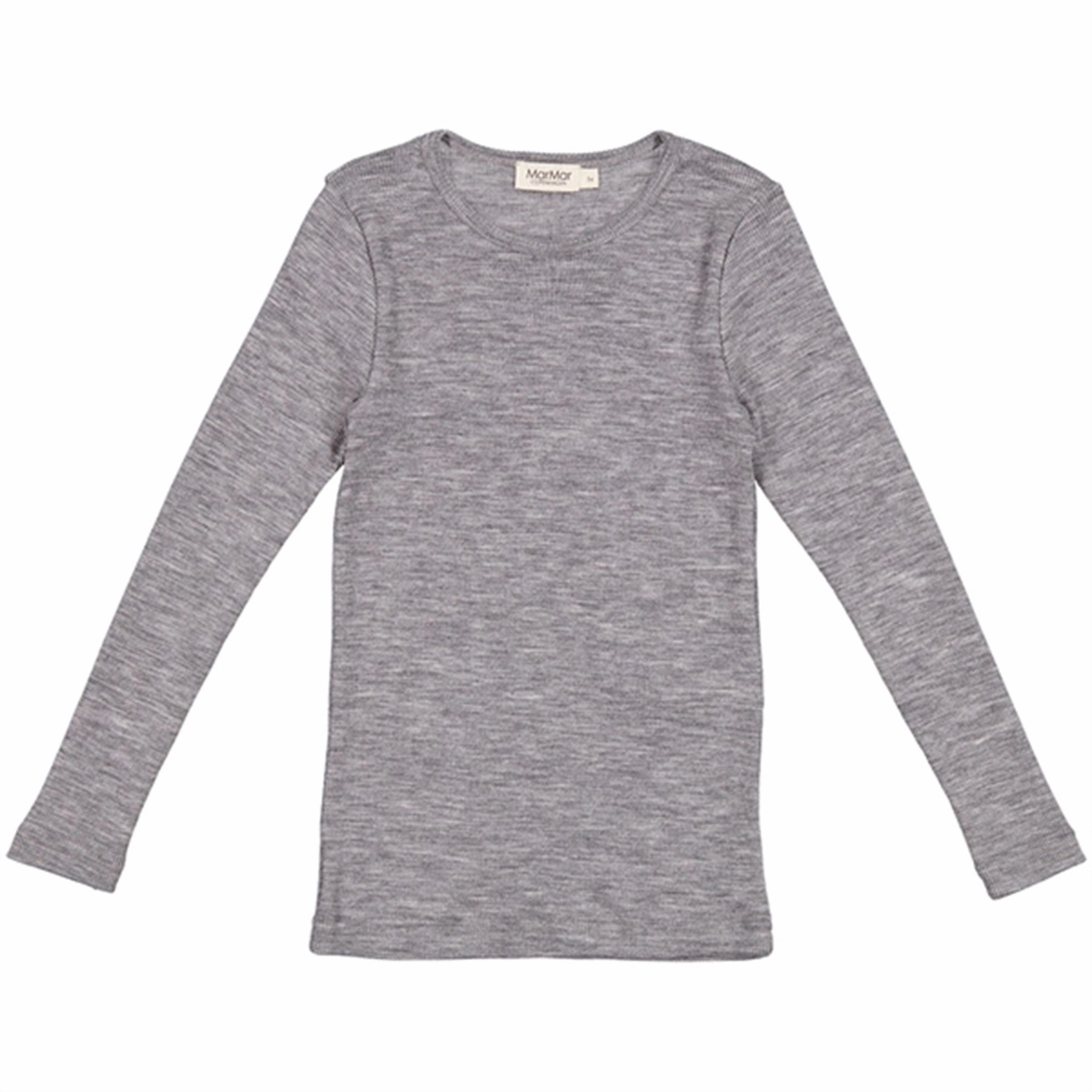 Thermoregulating Fabric MarMar Wool Rib Grey Melange Tamra T-shirt LS