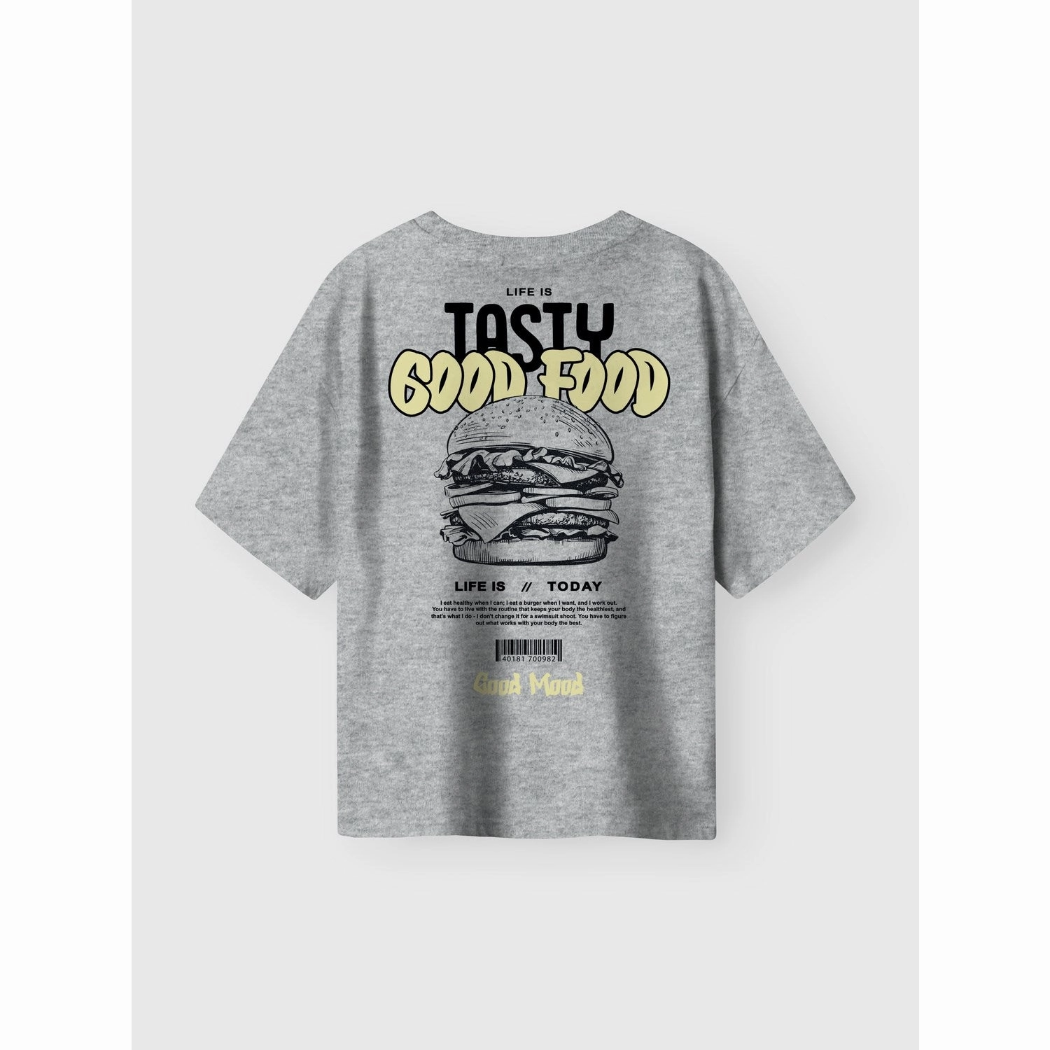 Stylish Fit AntiStaticLining Name It Grey Melange Tibilbo T-Shirt