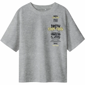 Ultra Soft Blend Crew neck classic Name It Grey Melange Tibilbo T-Shirt